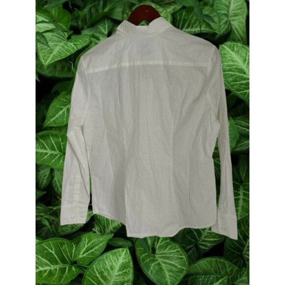 The Shirt Rochelle Behrens The Boyfriend Shirt White Metal studs chest pocket- S - Picture 4 of 8